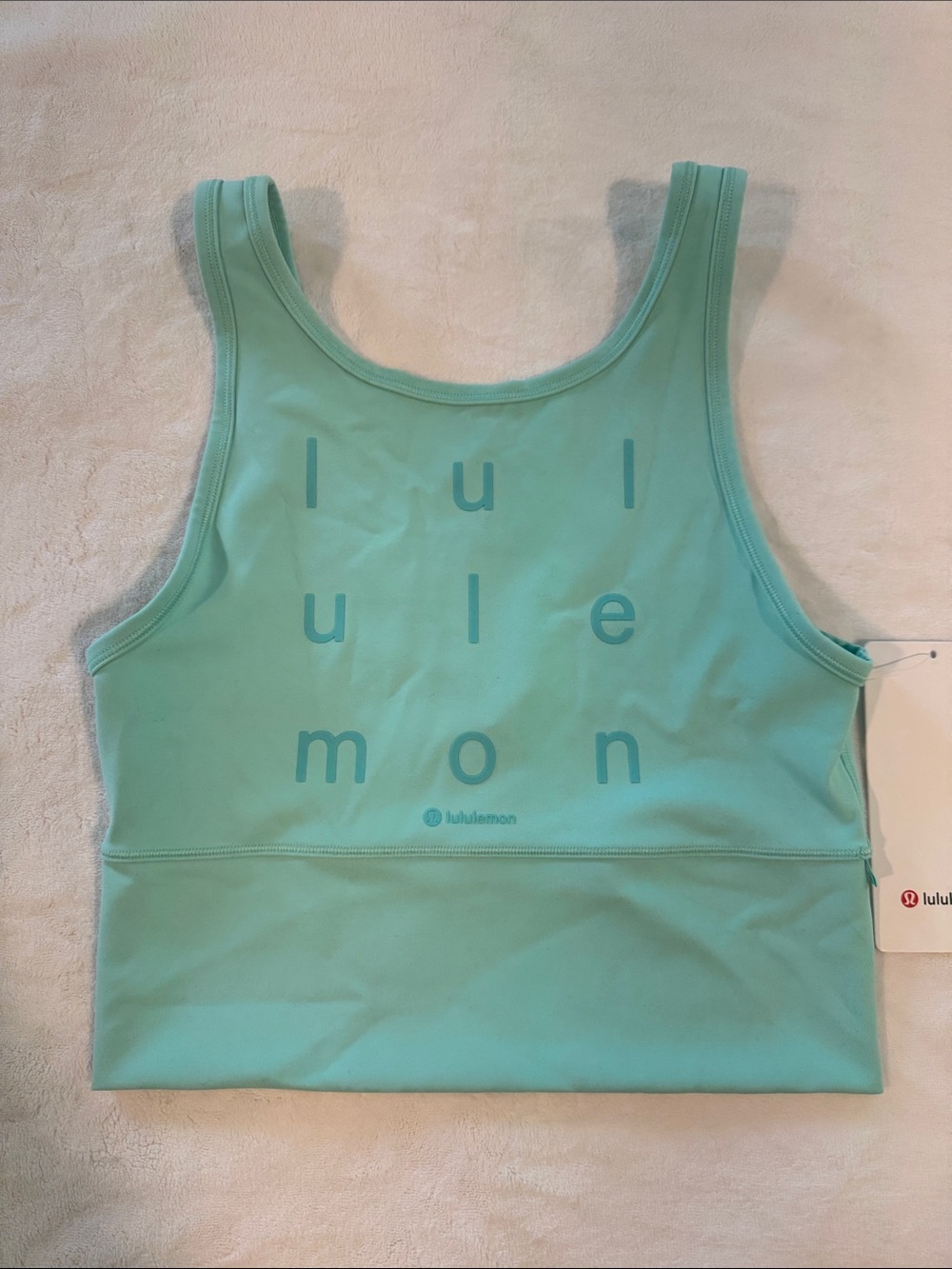 lululemon athletica Mint Green Logo Tank Top